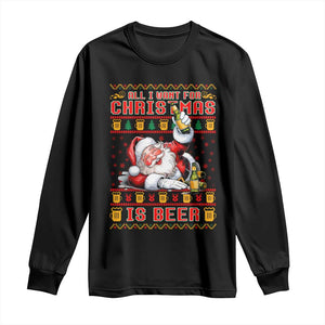 Funny Christmas Beer Long Sleeve Shirt It's the Most Wonderful Time For A Beer TS09 Black Print Your Wear