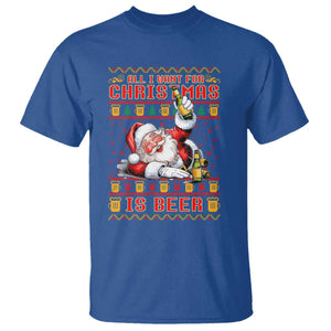 Funny Christmas Beer T Shirt It's the Most Wonderful Time For A Beer TS09 Royal Blue Print Your Wear