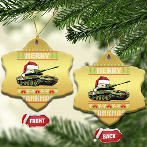 Funny Xmas Veteran Christmas Ornament Merry Tankmas Tank Military Army TS09 Snow Flake Gold Print Your Wear