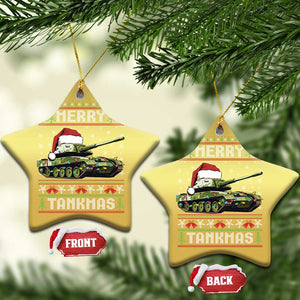 Funny Xmas Veteran Christmas Ornament Merry Tankmas Tank Military Army TS09 Star Gold Print Your Wear