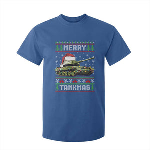 Funny Christmas Veteran T Shirt For Kid Merry Tankmas Tank Military Army TS09 Royal Blue Print Your Wear