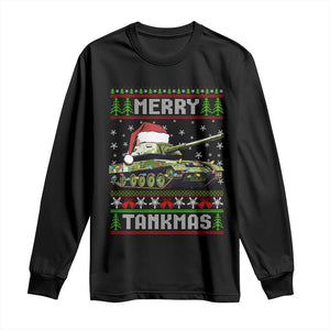 Funny Christmas Veteran Long Sleeve Shirt Merry Tankmas Tank Military Army TS09 Black Print Your Wear