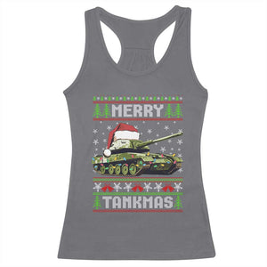 Funny Christmas Veteran Racerback Tank Top Merry Tankmas Tank Military Army TS09 Charcoal Print Your Wear