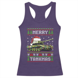 Funny Christmas Veteran Racerback Tank Top Merry Tankmas Tank Military Army TS09 Purple Print Your Wear