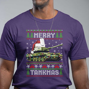 Funny Christmas Veteran T Shirt Merry Tankmas Tank Military Army TS09 Purple Print Your Wear