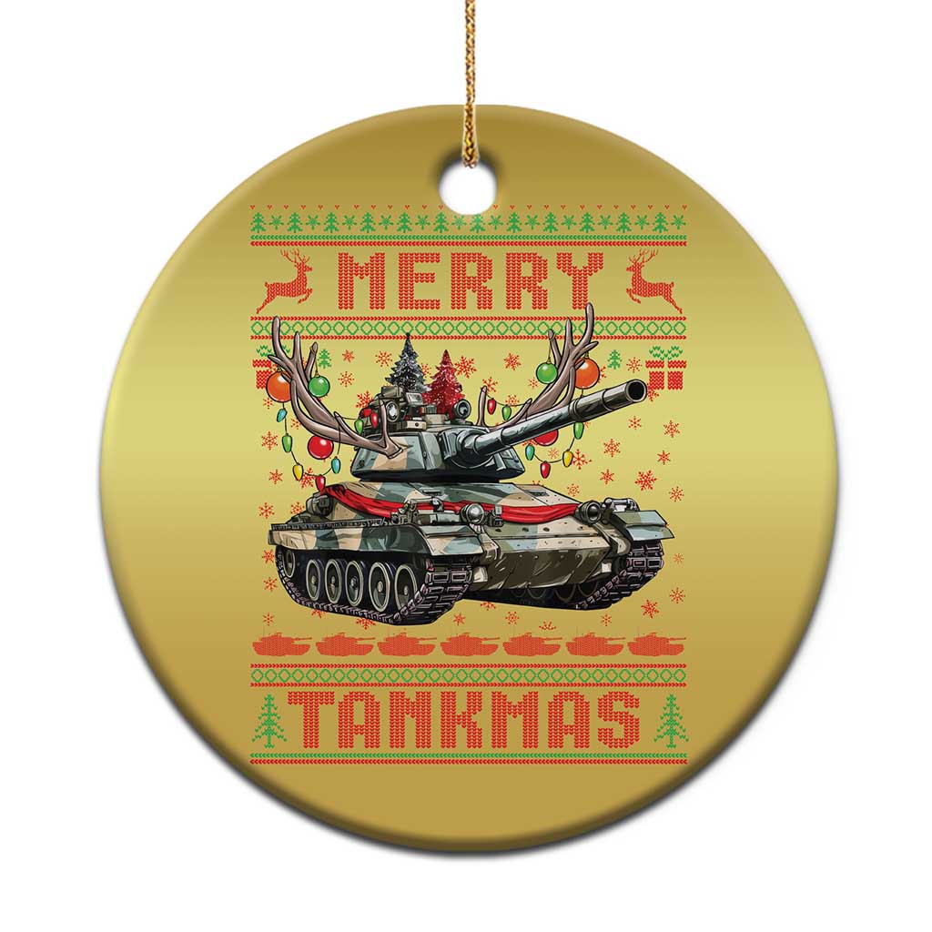 Funny Xmas Military Christmas Ornament Merry Tankmas Tank Veteran Army TS09 Print Your Wear