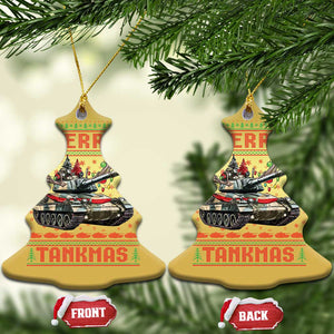 Funny Xmas Military Christmas Ornament Merry Tankmas Tank Veteran Army TS09 Christmas Tree Gold Print Your Wear