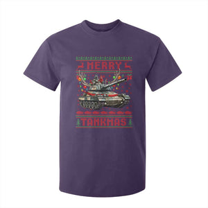 Funny Christmas Military T Shirt For Kid Merry Tankmas Tank Veteran Army TS09 Purple Print Your Wear