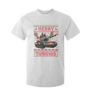 Funny Christmas Military T Shirt For Kid Merry Tankmas Tank Veteran Army TS09 White Print Your Wear