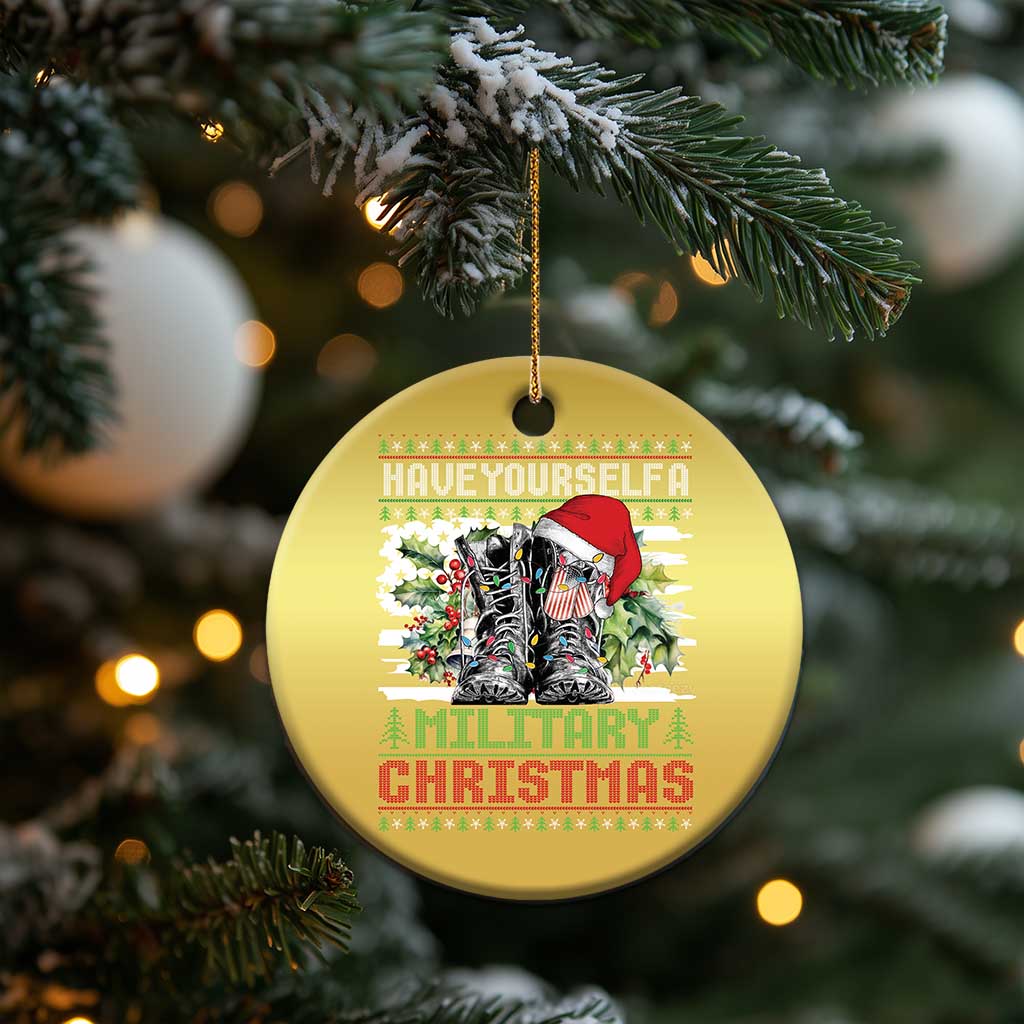 Funny Xmas Veteran Christmas Ornament Have Yourself A Military Christmas TS09 Print Your Wear