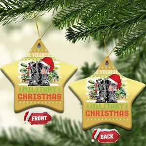 Funny Xmas Veteran Christmas Ornament Have Yourself A Military Christmas TS09 Star Gold Print Your Wear