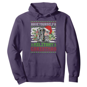 Funny Christmas Veteran Hoodie Have Yourself A Military Christmas TS09 Purple Print Your Wear