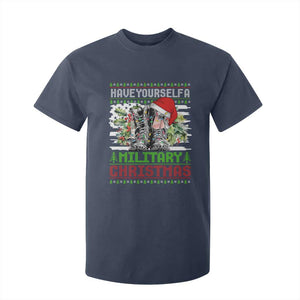 Funny Christmas Veteran T Shirt For Kid Have Yourself A Military Christmas TS09 Navy Print Your Wear