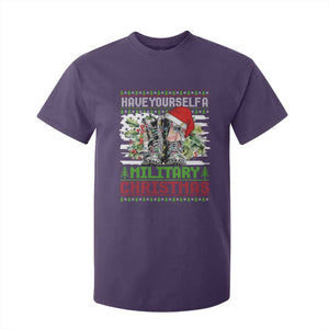 Funny Christmas Veteran T Shirt For Kid Have Yourself A Military Christmas TS09 Purple Print Your Wear