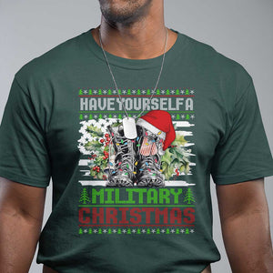 Funny Christmas Veteran T Shirt Have Yourself A Military Christmas TS09 Dark Forest Green Print Your Wear