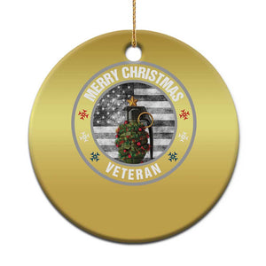 Merry Xmas Veteran Christmas Ornament Grenade Christmas Tree America Flag Patriotic TS09 Print Your Wear