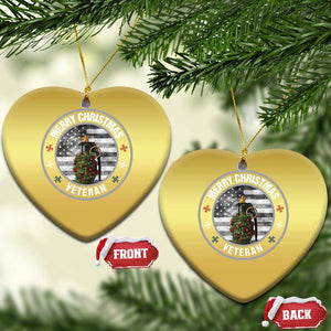 Merry Xmas Veteran Christmas Ornament Grenade Christmas Tree America Flag Patriotic TS09 Heart Gold Print Your Wear