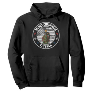 Merry Xmas Veteran Hoodie Grenade Christmas Tree America Flag Patriotic TS09 Black Print Your Wear