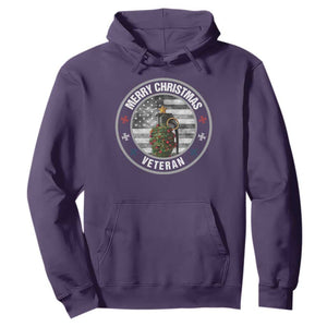 Merry Xmas Veteran Hoodie Grenade Christmas Tree America Flag Patriotic TS09 Purple Print Your Wear