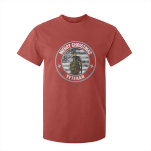 Merry Xmas Veteran T Shirt For Kid Grenade Christmas Tree America Flag Patriotic TS09 Red Print Your Wear