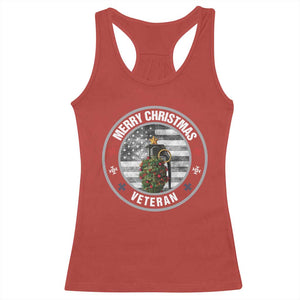 Merry Xmas Veteran Racerback Tank Top Grenade Christmas Tree America Flag Patriotic TS09 Red Print Your Wear