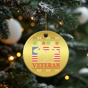 Xmas Veteran Christmas Ornament Soldier America Flag Patriotic TS09 Print Your Wear