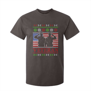 Christmas Veteran T Shirt For Kid Soldier America Flag Patriotic TS09 Dark Chocolate Print Your Wear