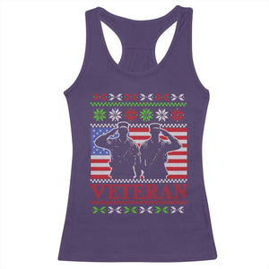 Christmas Veteran Racerback Tank Top Soldier America Flag Patriotic TS09 Purple Print Your Wear