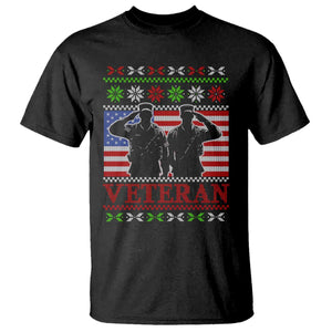 Christmas Veteran T Shirt Soldier America Flag Patriotic TS09 Black Print Your Wear