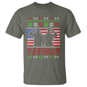 Christmas Veteran T Shirt Soldier America Flag Patriotic TS09 Military Green Print Your Wear