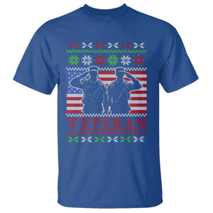 Christmas Veteran T Shirt Soldier America Flag Patriotic TS09 Royal Blue Print Your Wear