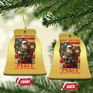 Christmas Veteran Christmas Ornament Peace Best Gift To The Nation Santa Army TS09 Bell Flake Gold Print Your Wear