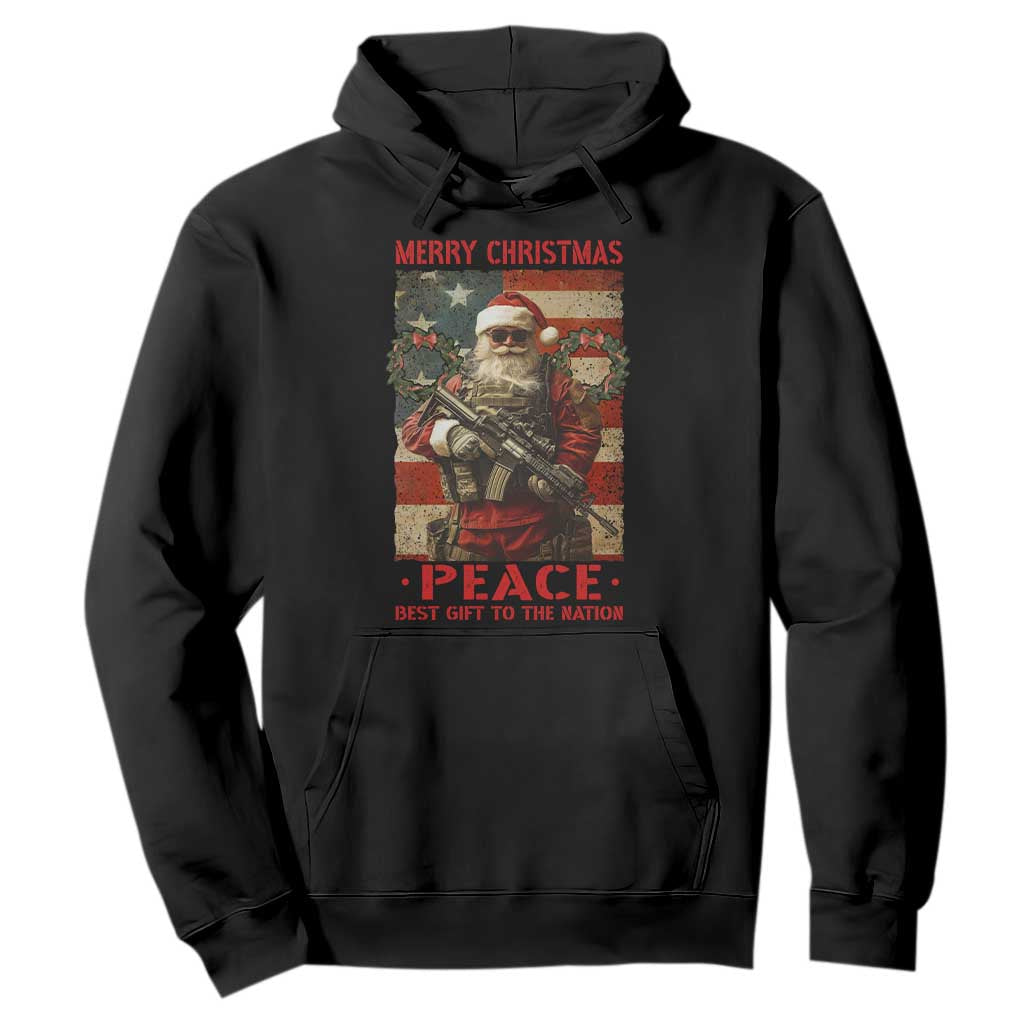 Christmas Veteran Hoodie Peace Best Gift To The Nation Santa Army TS09 Black Print Your Wear