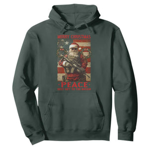 Christmas Veteran Hoodie Peace Best Gift To The Nation Santa Army TS09 Dark Forest Green Print Your Wear