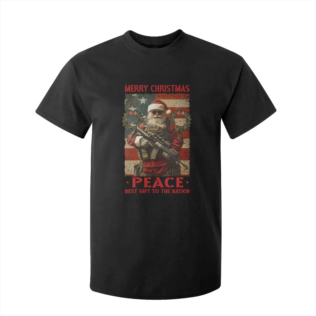 Christmas Veteran T Shirt For Kid Peace Best Gift To The Nation Santa Army TS09 Black Print Your Wear