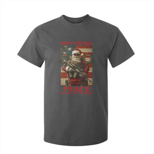 Christmas Veteran T Shirt For Kid Peace Best Gift To The Nation Santa Army TS09 Dark Heather Print Your Wear