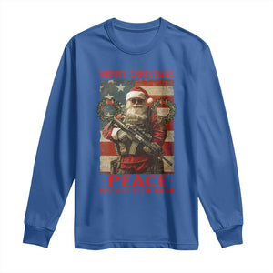 Christmas Veteran Long Sleeve Shirt Peace Best Gift To The Nation Santa Army TS09 Royal Blue Print Your Wear