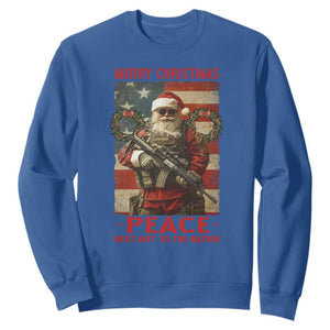 Christmas Veteran Sweatshirt Peace Best Gift To The Nation Santa Army TS09 Royal Blue Print Your Wear