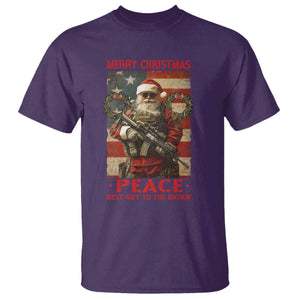 Christmas Veteran T Shirt Peace Best Gift To The Nation Santa Army TS09 Purple Print Your Wear