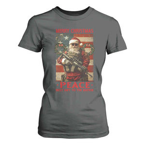 Christmas Veteran T Shirt For Women Peace Best Gift To The Nation Santa Army TS09 Dark Heather Print Your Wear