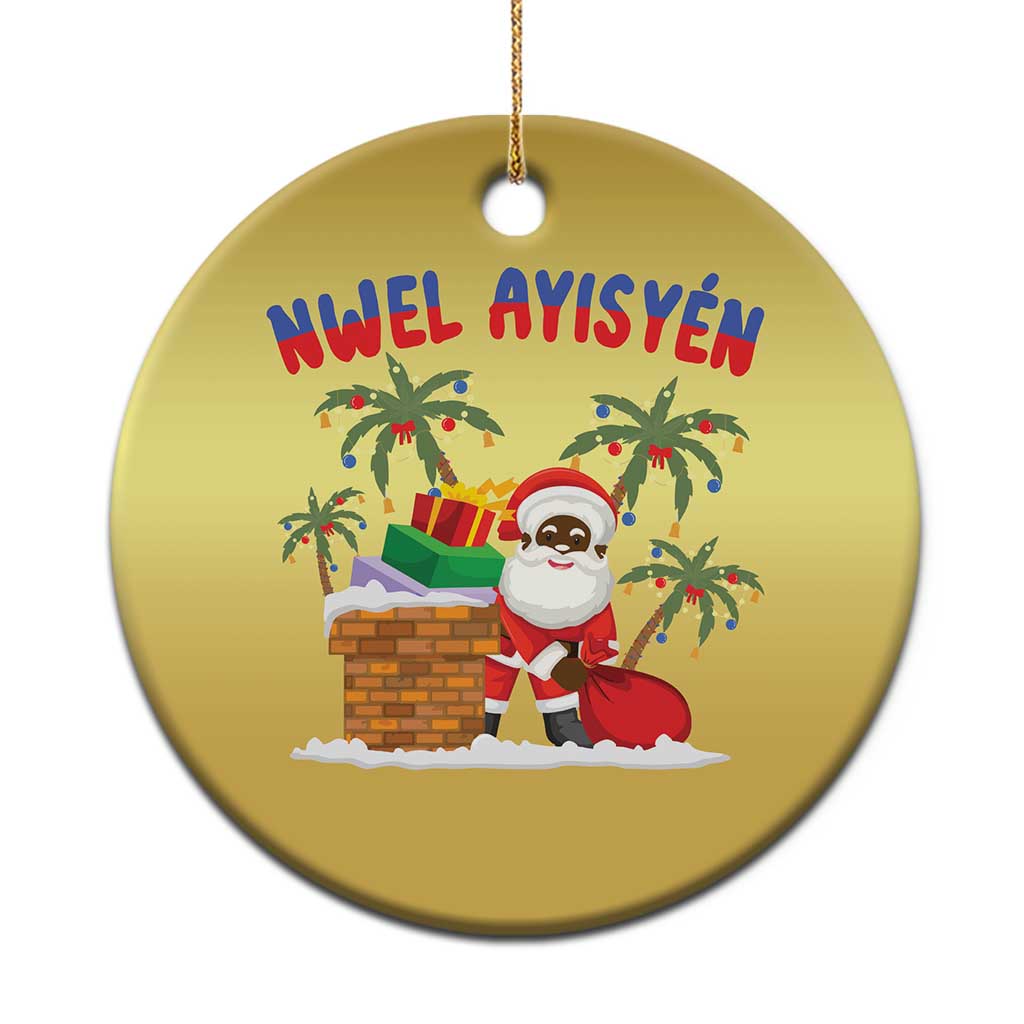 Funny Haitian Xmas Christmas Ornament Nwel Ayisen Creole Santa Palm Tree TS09 Print Your Wear