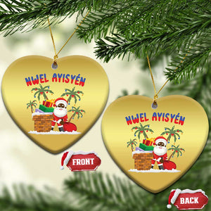 Funny Haitian Xmas Christmas Ornament Nwel Ayisen Creole Santa Palm Tree TS09 Heart Gold Print Your Wear