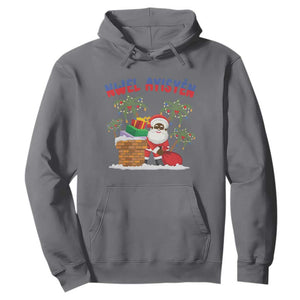 Funny Haitian Christmas Hoodie Nwel Ayisen Creole Santa Palm Tree TS09 Charcoal Print Your Wear