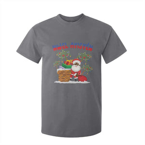 Funny Haitian Christmas T Shirt For Kid Nwel Ayisen Creole Santa Palm Tree TS09 Charcoal Print Your Wear