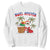 Funny Haitian Christmas Sweatshirt Nwel Ayisen Creole Santa Palm Tree TS09 White Print Your Wear