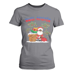 Funny Haitian Christmas T Shirt For Women Nwel Ayisen Creole Santa Palm Tree TS09 Charcoal Print Your Wear