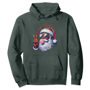 Funny Haitian Christmas Hoodie Jwaye Nwel Creole Cute Black Santa TS09 Dark Forest Green Print Your Wear