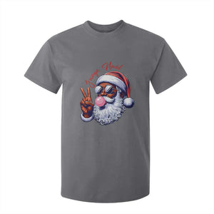 Funny Haitian Christmas T Shirt For Kid Jwaye Nwel Creole Cute Black Santa TS09 Charcoal Print Your Wear