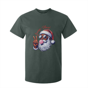 Funny Haitian Christmas T Shirt For Kid Jwaye Nwel Creole Cute Black Santa TS09 Dark Forest Green Print Your Wear