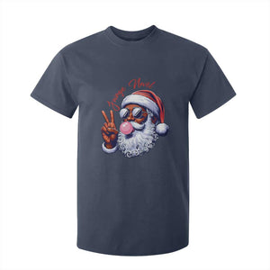 Funny Haitian Christmas T Shirt For Kid Jwaye Nwel Creole Cute Black Santa TS09 Navy Print Your Wear